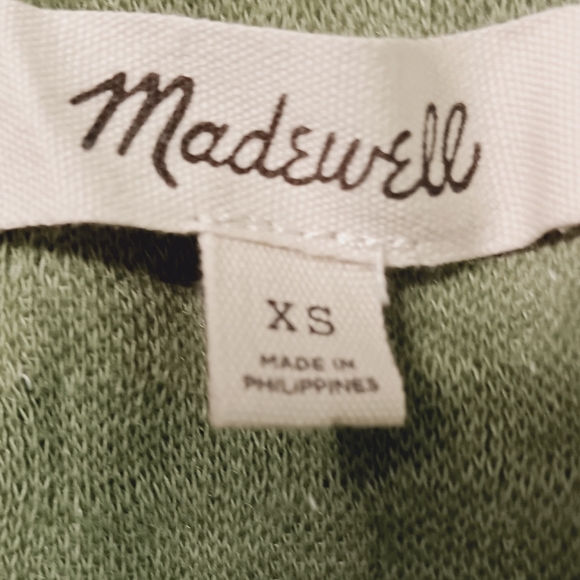 Madewell Jacquard Puff-Sleeve Mini Dress in Gingham Check Faded Palm Size XS - Picture 6 of 13